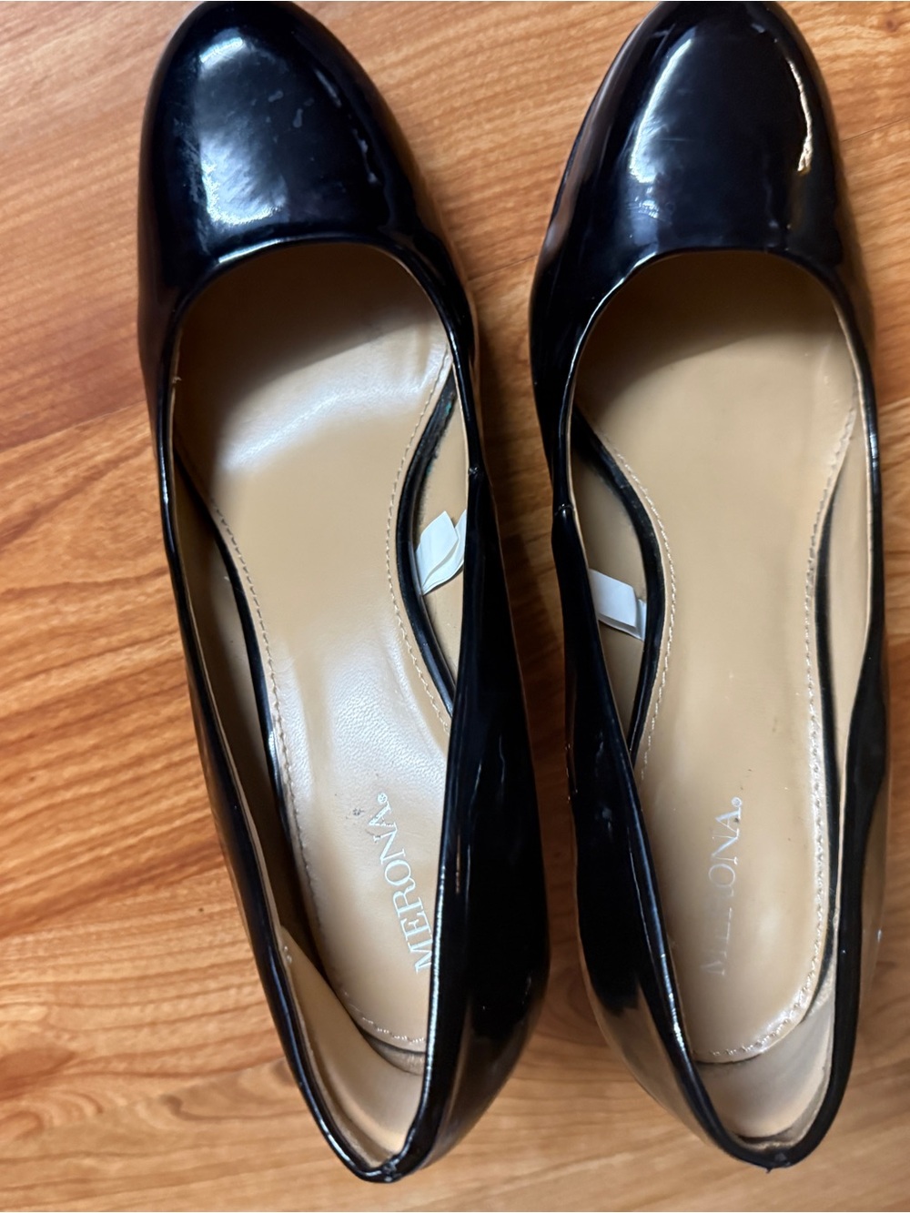 Merona Black Patent Rounded Toe Heels